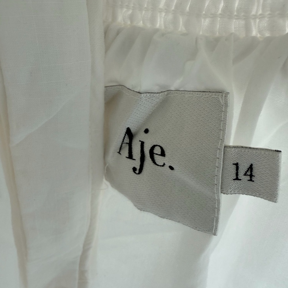 Aje Cherished Puff-Sleeve Mini Dress- Zippered part is very stretchy-US 8,10,12 - Picture 3 of 5